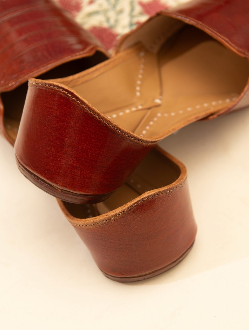 Men Brown Embroidered Mojris & Juttis - 7