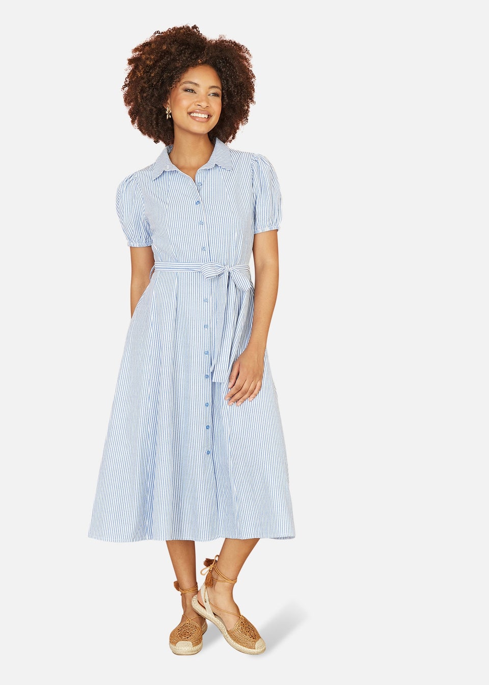 Casual midi shirt dress discount