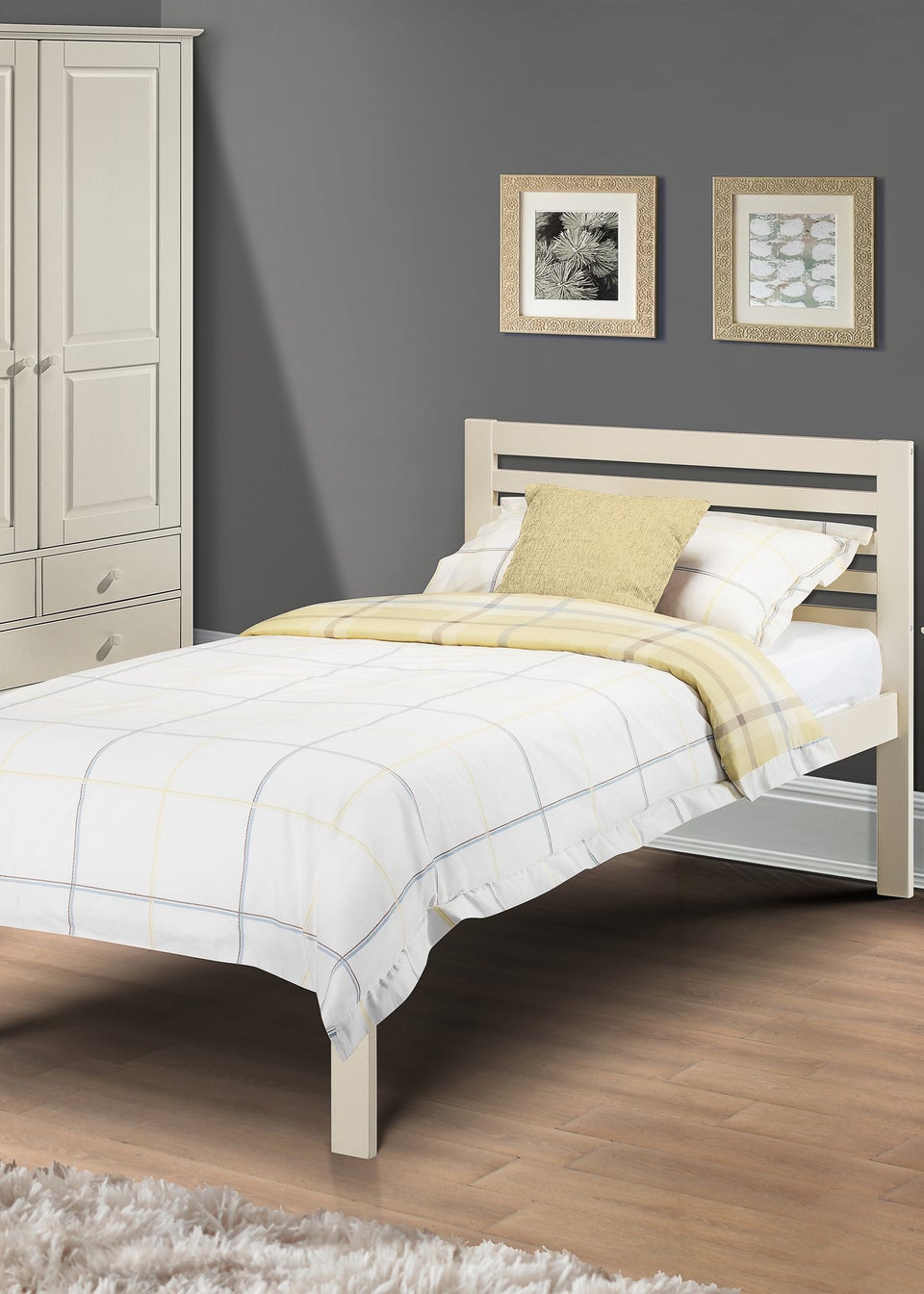 Julian Bowen White Slocum Bed (90cm 90 x 100 x 195cm)
