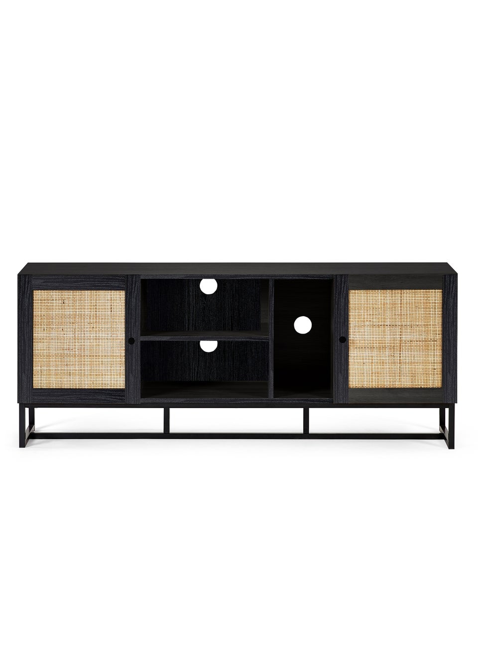 Julian Bowen Black Padstow Tv Unit (60 x 150 x 40cm)