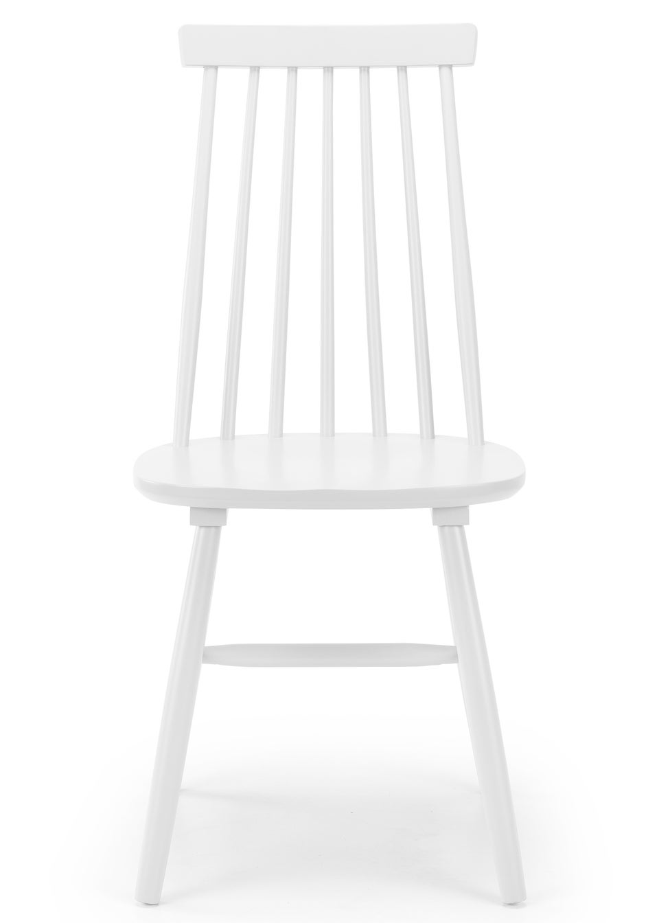 Julian Bowen White Spindle Back Dining Chairs Set of 2  (92.5 x 44 x 53cm)