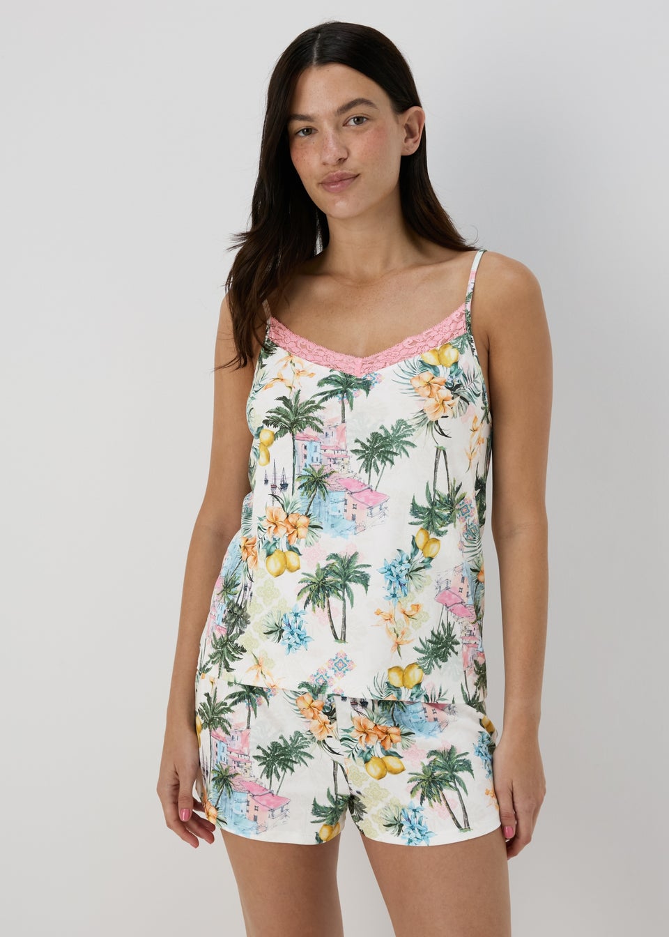 Italian Summer Print Pyjama Set Matalan
