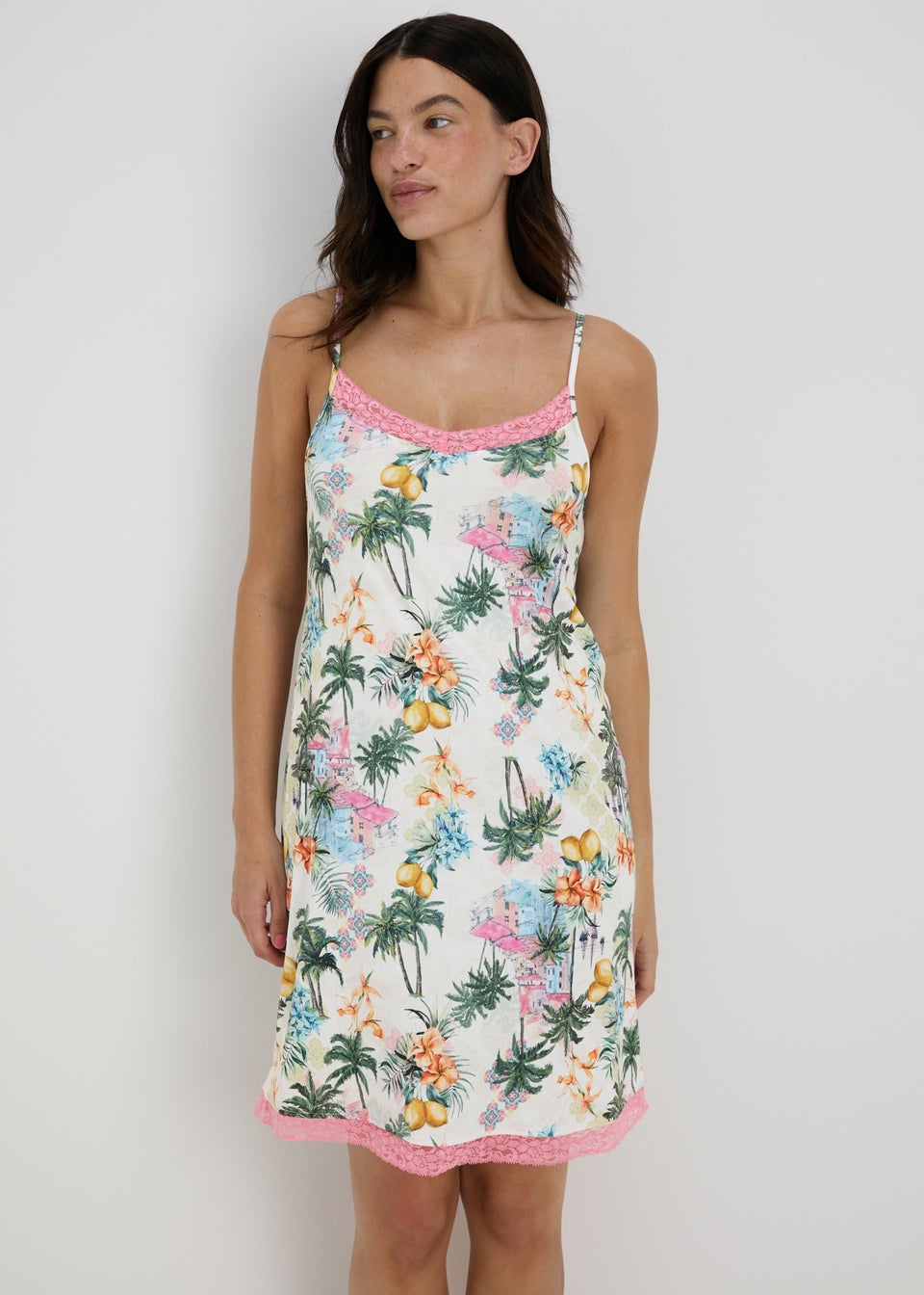 Tropical Print Soft Touch Nightie Matalan
