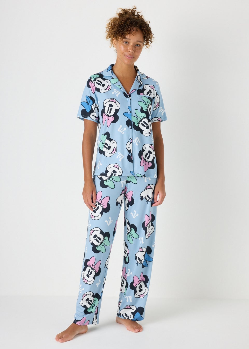 Disney Blue Minnie Mouse Pyjama Set Matalan