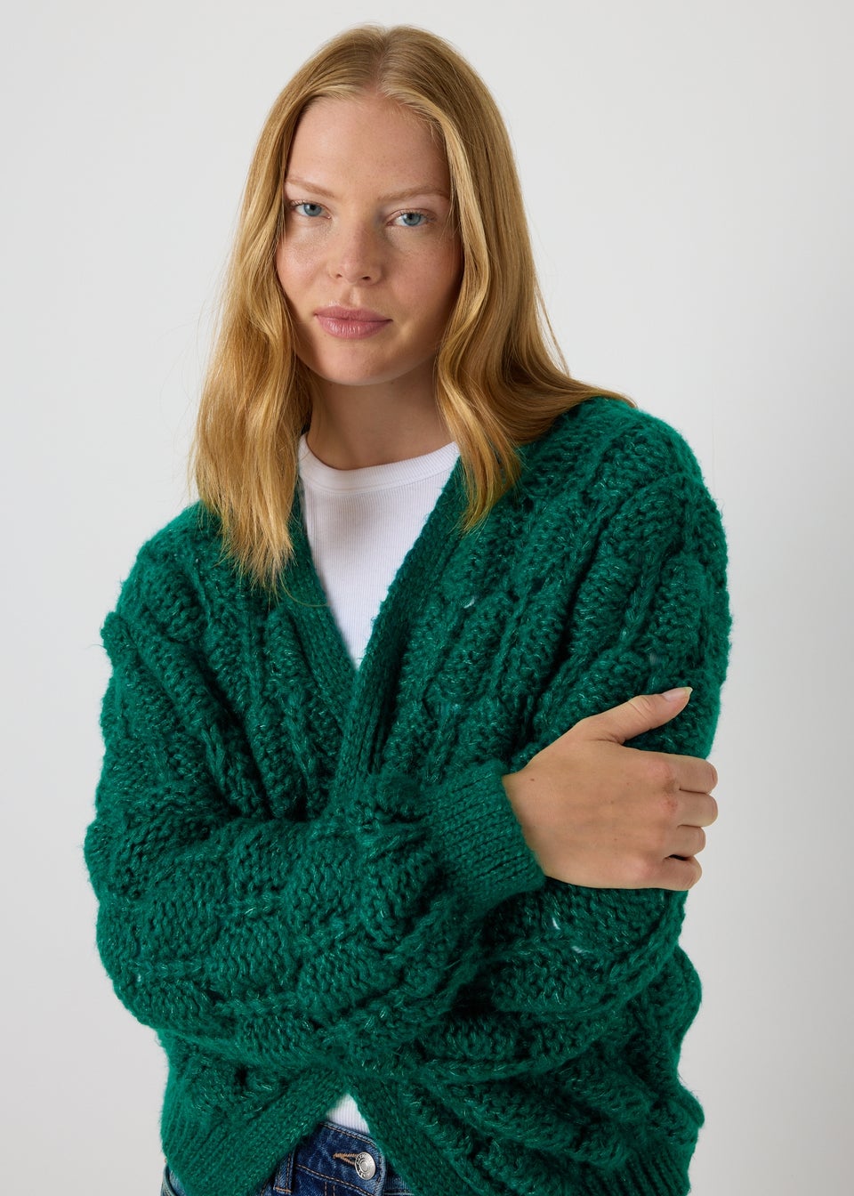 Teal Lofty Cardigan Matalan