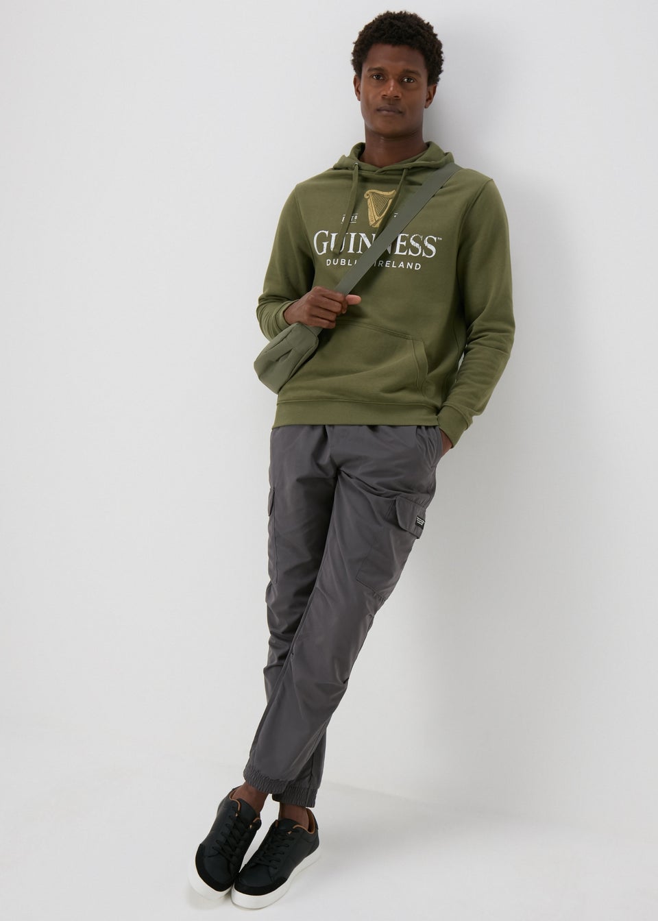 Khaki Guinness Print Hoodie