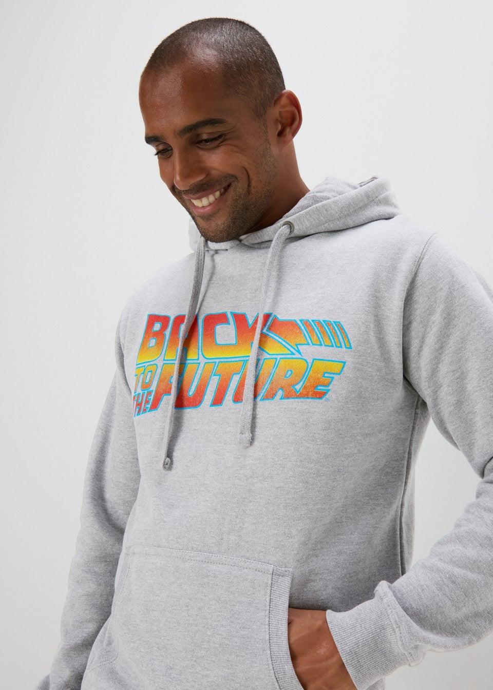 Grey Back To The Future Hoodie