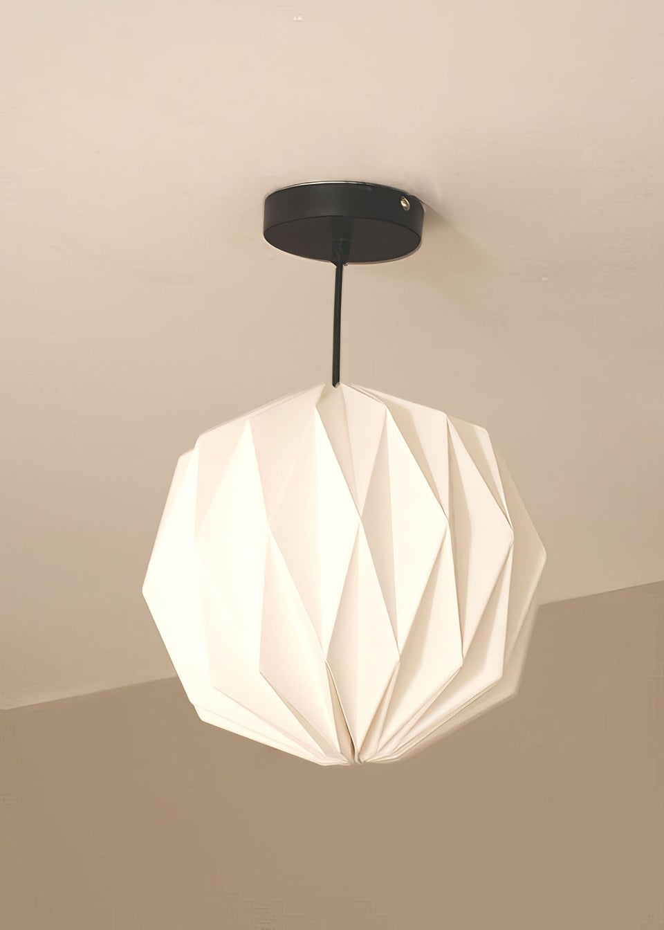 ValueLights Astrid White Paper Easy Fit Shade (28cm x 28cm x 28cm)