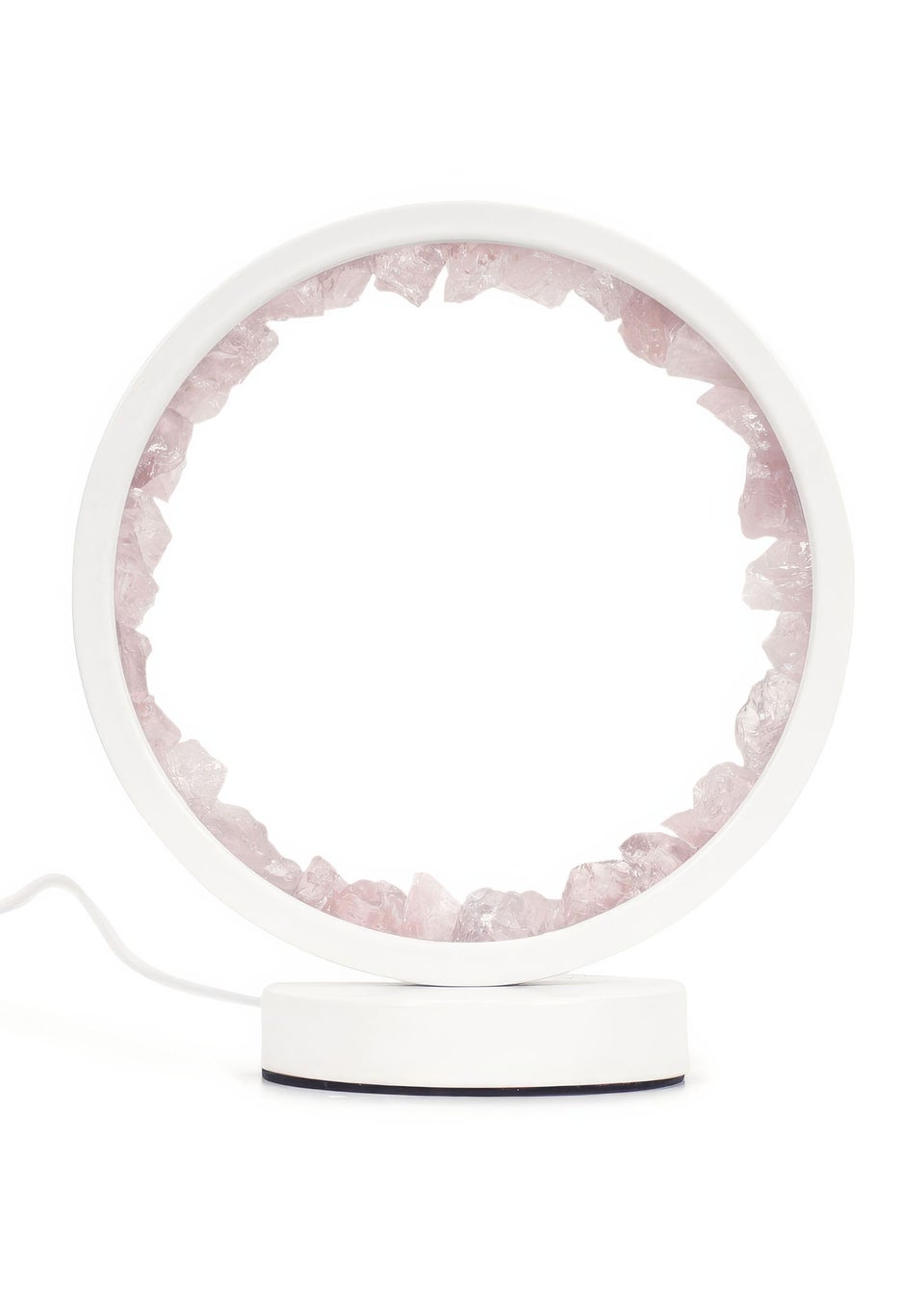 ValueLights Rose Quartz Crystal Wellness Lamp (20.5cm x 10.5cm x 18cm)