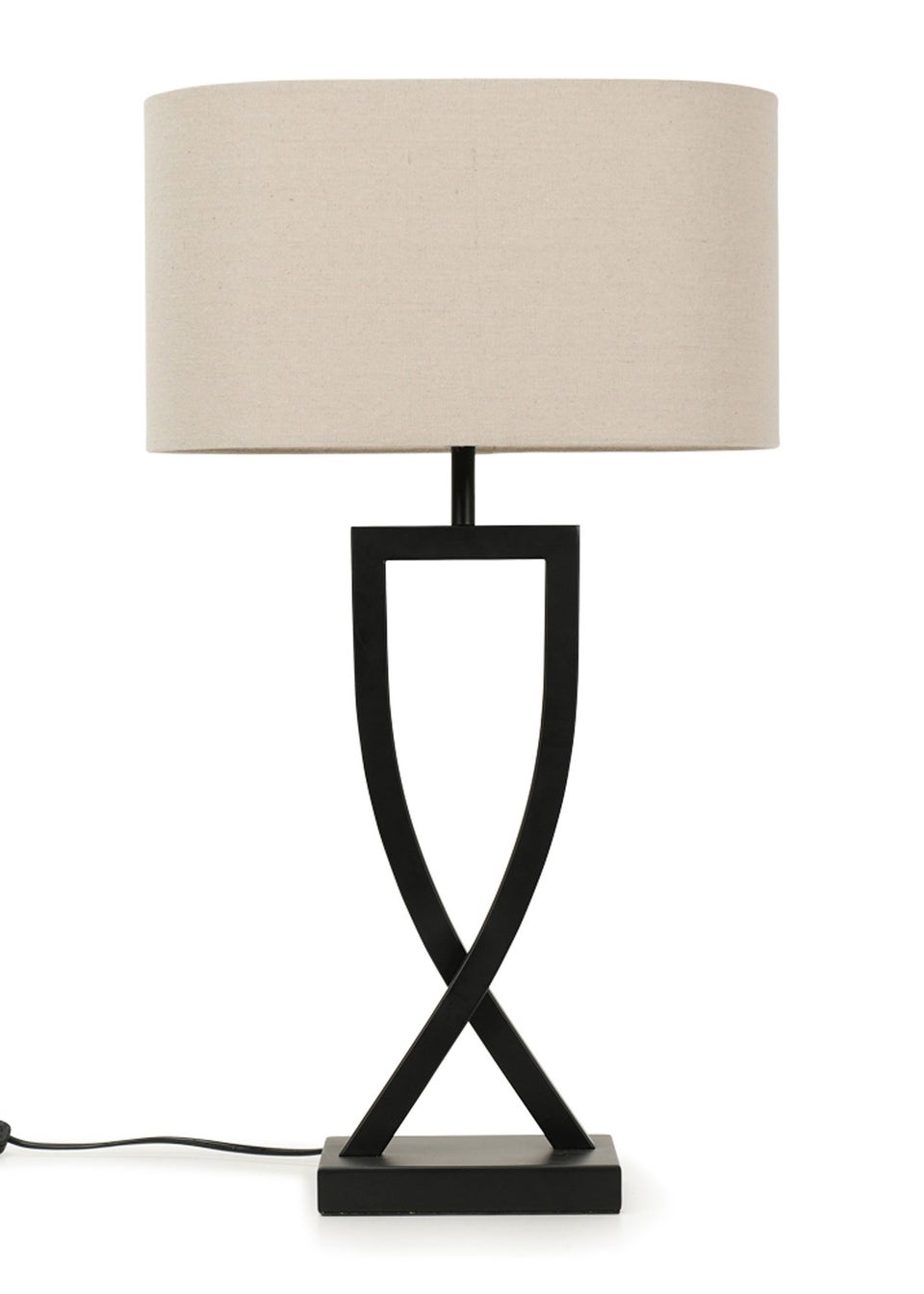 ValueLights Katniss Black Metal Table Lamp (63cm x 21.5cm x 36cm)