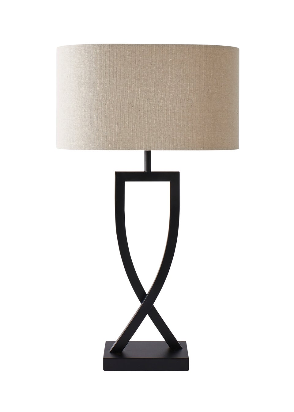 ValueLights Katniss Black Metal Table Lamp (63cm x 21.5cm x 36cm)