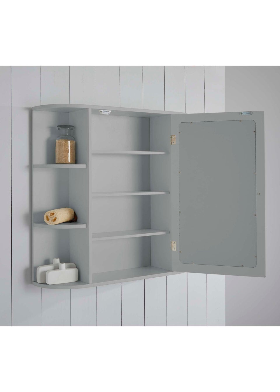 Lloyd Pascal Grey Chapparel Mirror Cabinet
