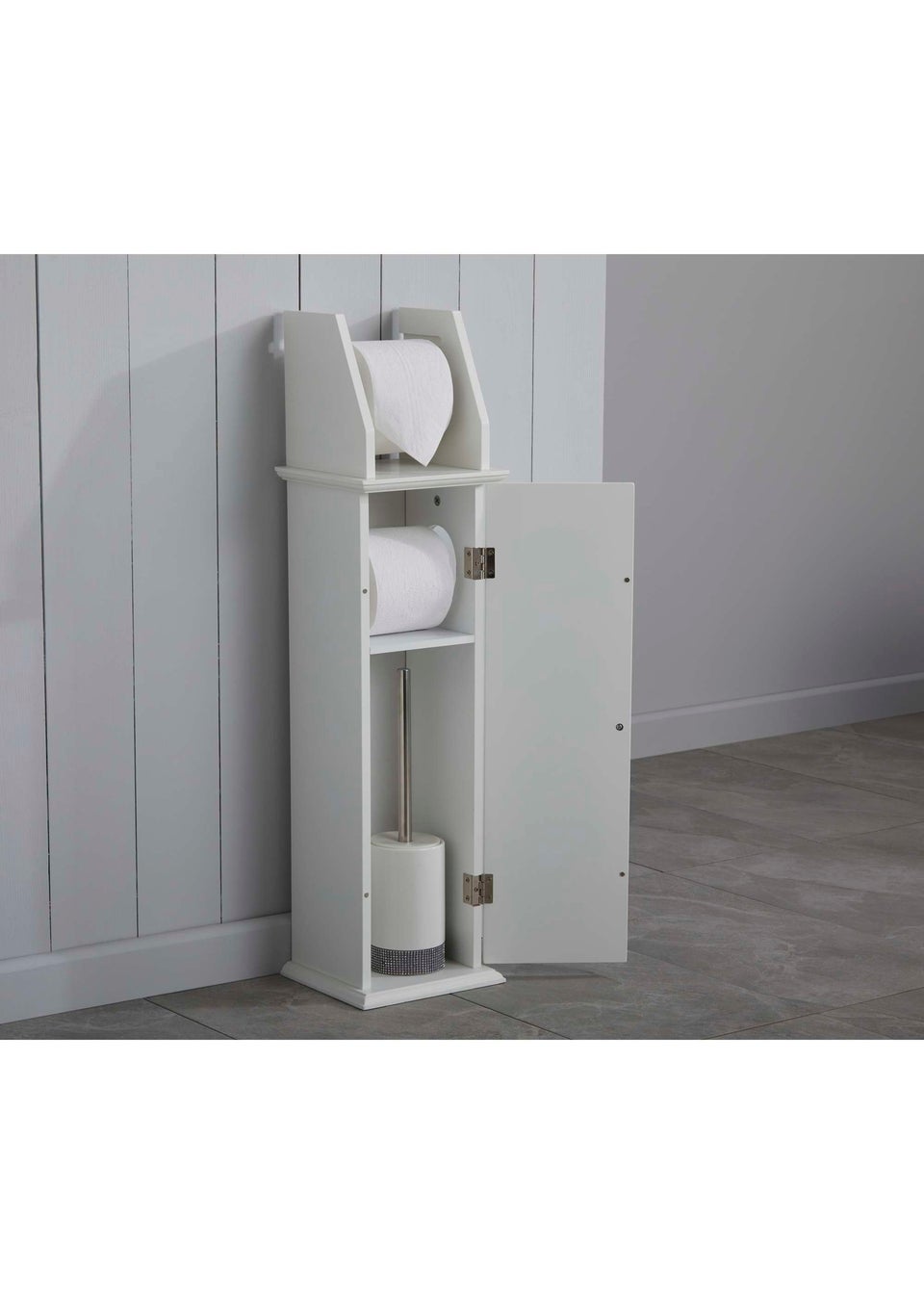 Lloyd Pascal White Chapparel Toilet Roll Holder Matalan