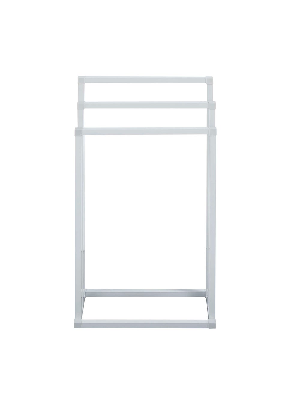 Lloyd Pascal 3-Rail Square Tube Towel Stand with Rectangular Base White