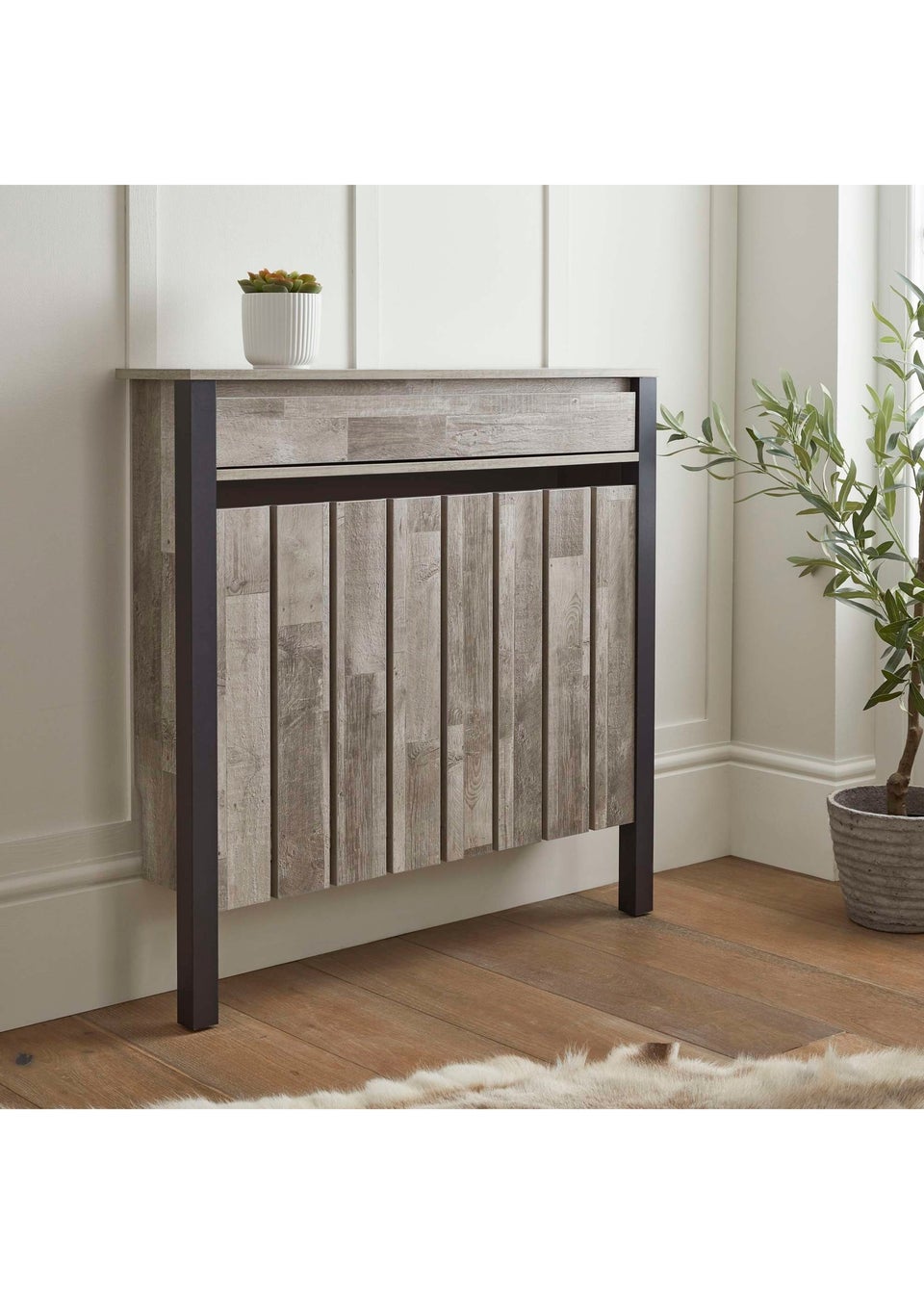 Lloyd Pascal Grey Madley Radiator Cover with 1 Drawer