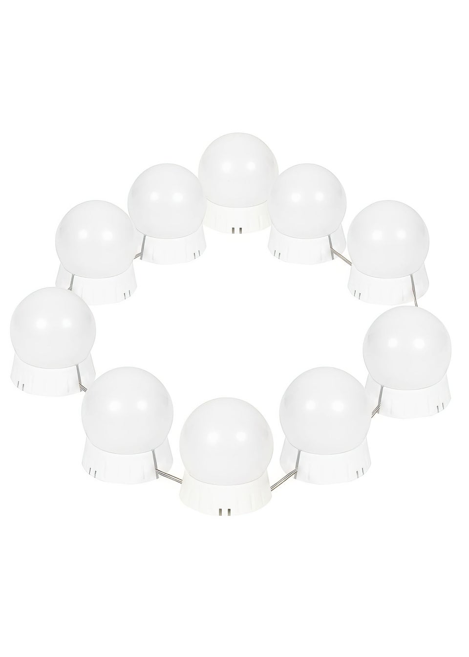 ValueLights White Stick On Hollywood LED Bulb Strip Lights (5cm x 450cm x 4.5cm)