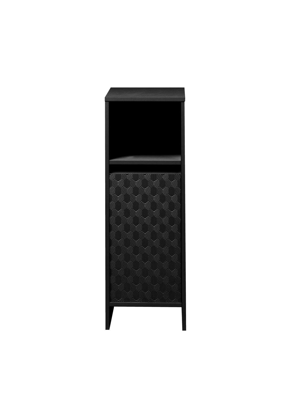 Lloyd Pascal Black Haddon Single Door Floor Cabinet