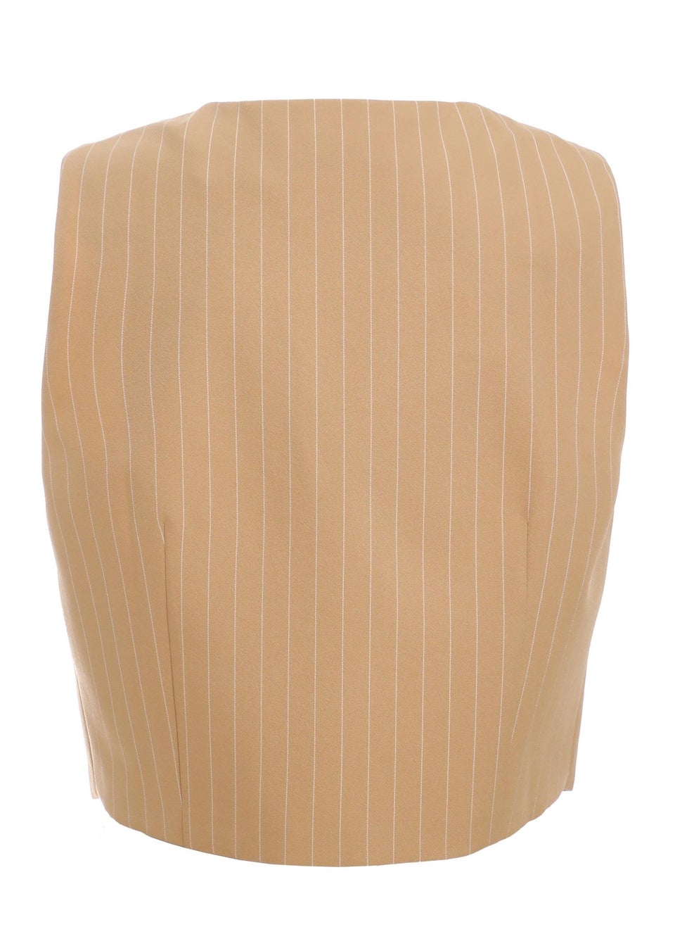 Quiz Camel Pinstripe Waistcoat