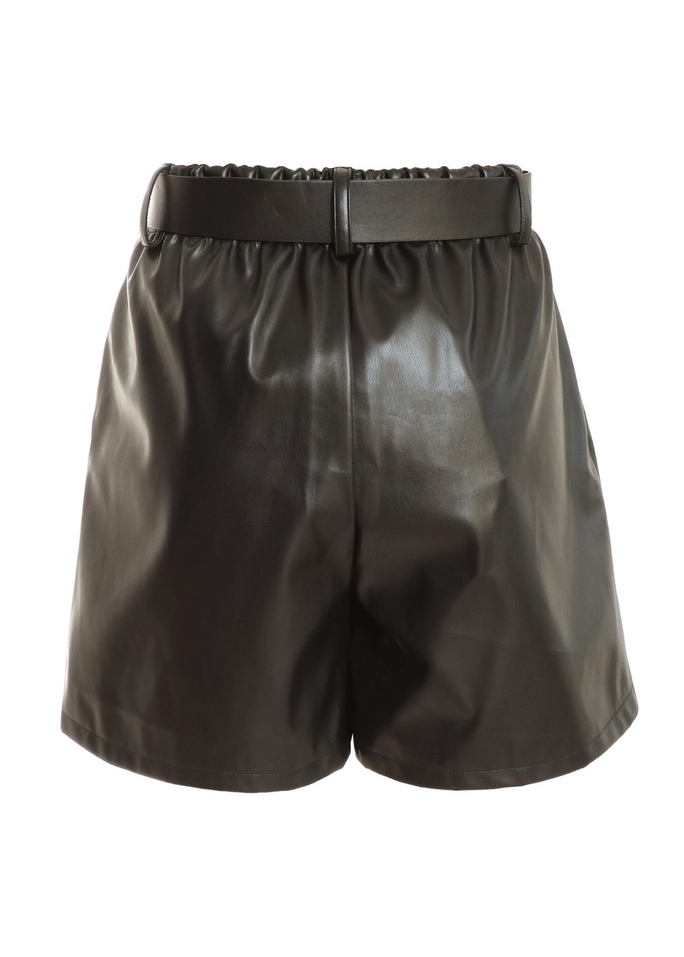 Quiz Black Faux Leather Skort