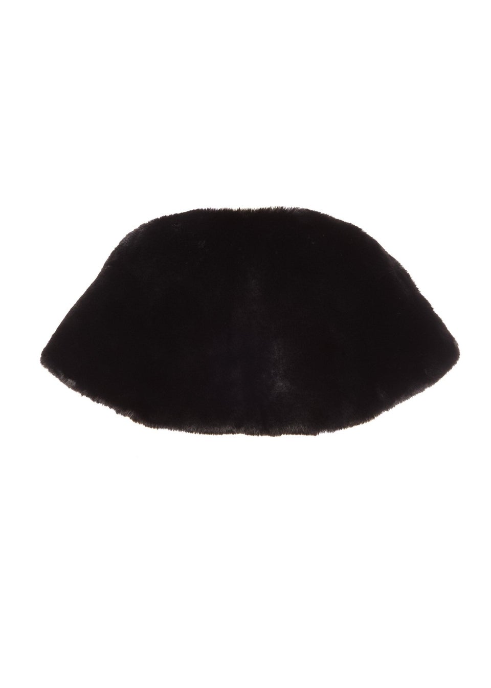 Quiz Black Faux Fur Wrap