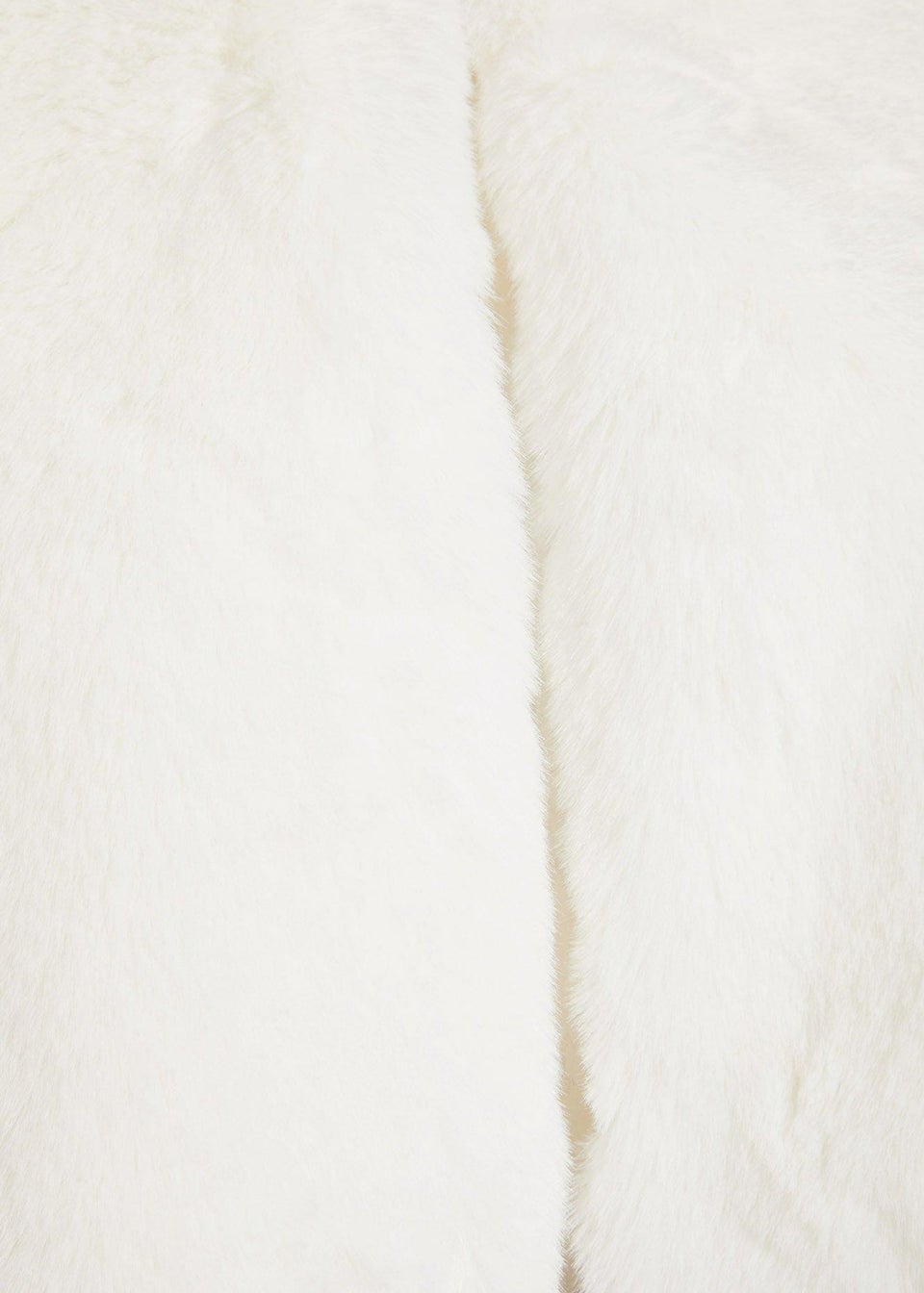 Quiz White Faux Fur Wrap