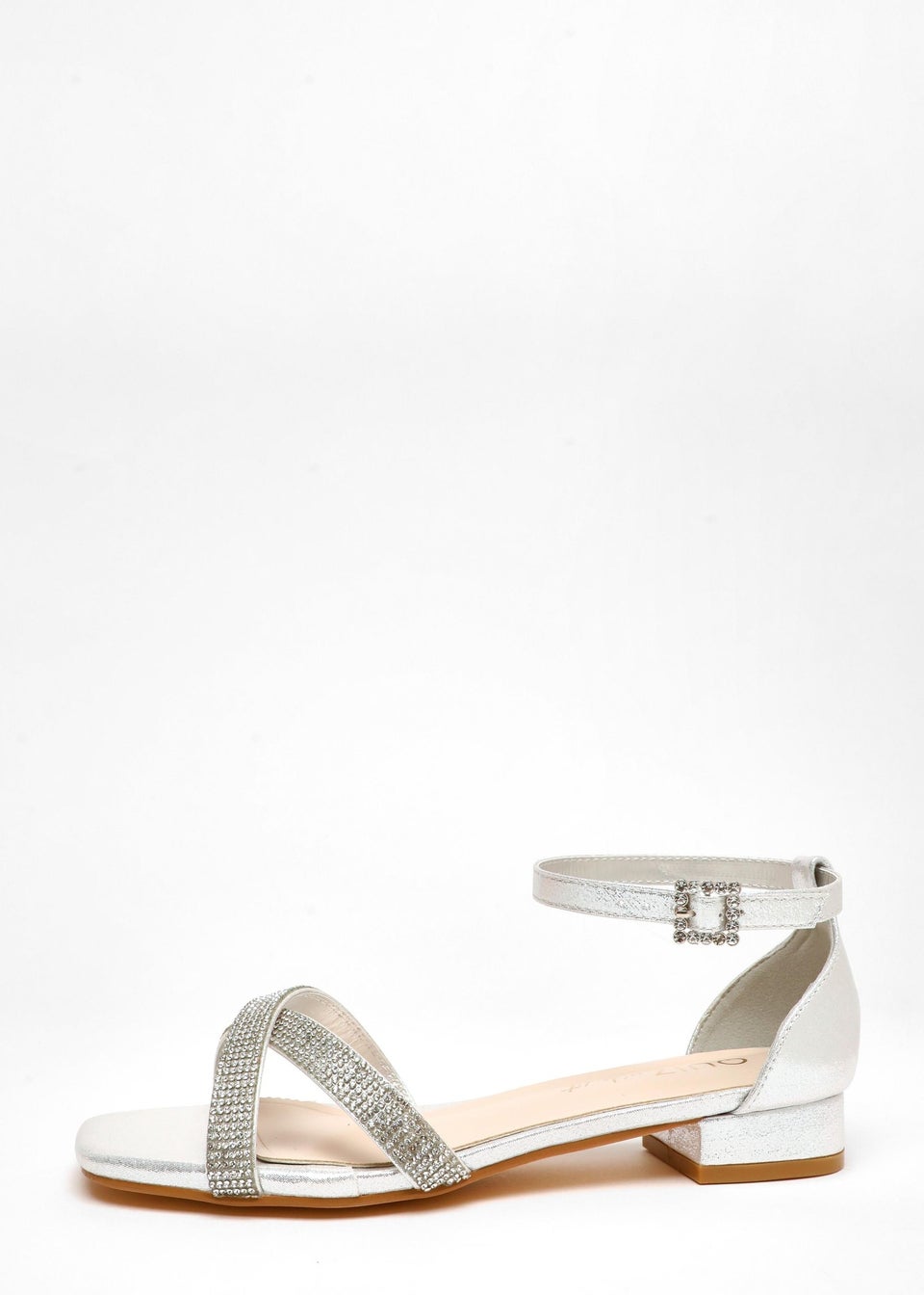Quiz wide fit silver sandals new arrivals