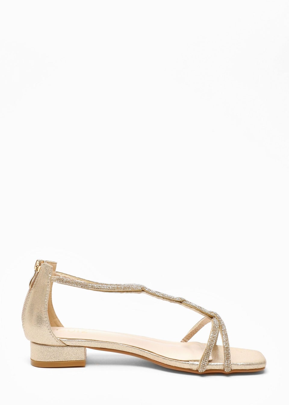 Quiz rose gold metallic sandals shop