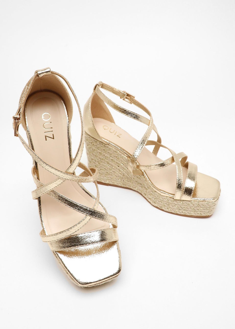 Quiz rose gold wedges store