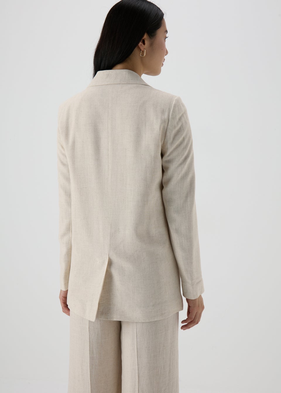 Et Vous Beige Linen Blazer