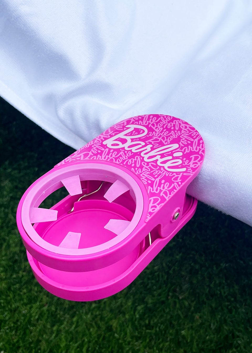 Barbie Icon Drink Holder Towel Beach Clip