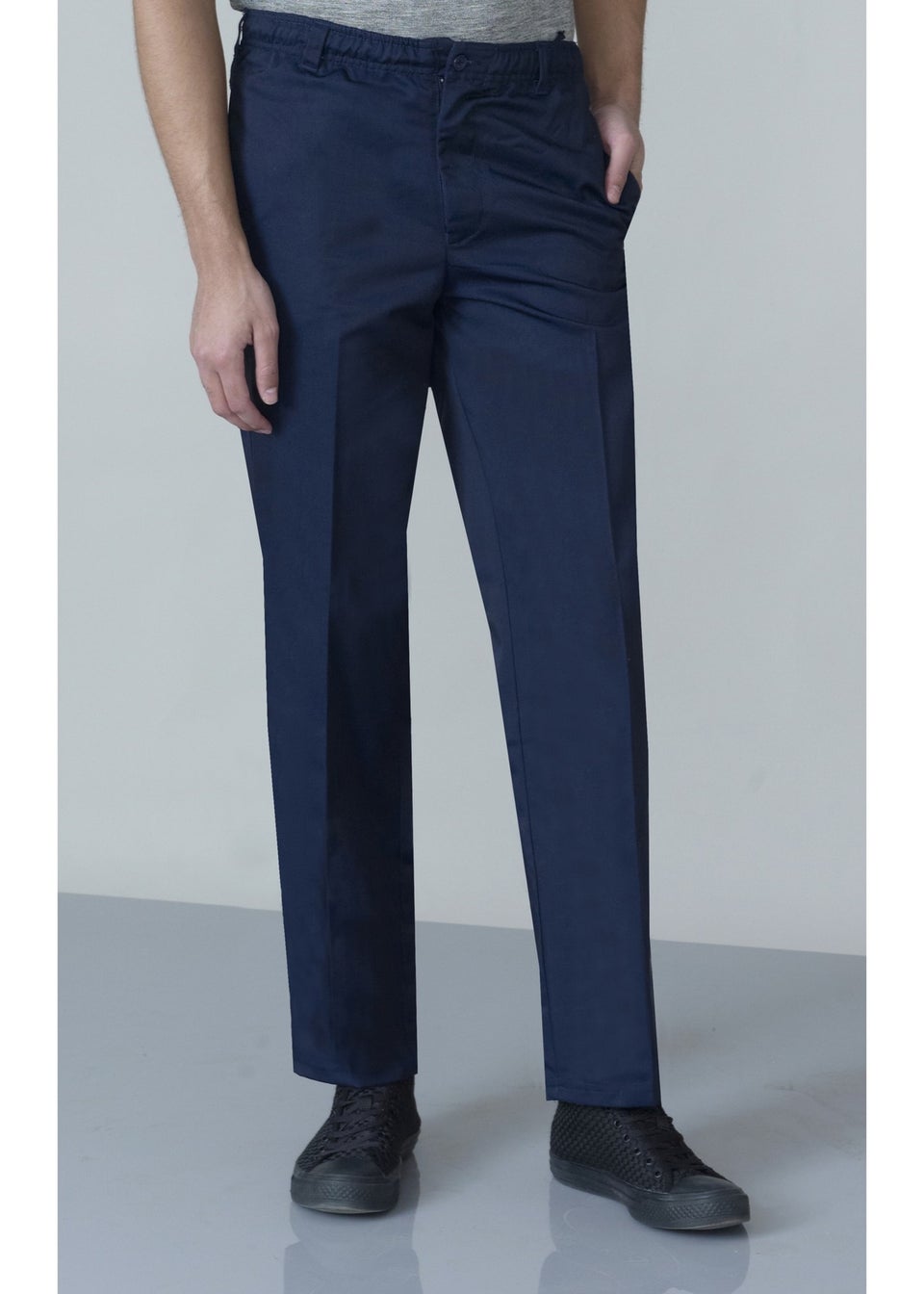 Duke Navy Basilio Full Elastic Waist Rugby Trousers