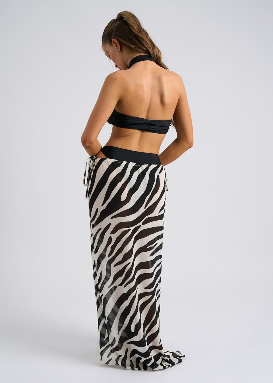 Urban Bliss Black Animal Beach Skirt