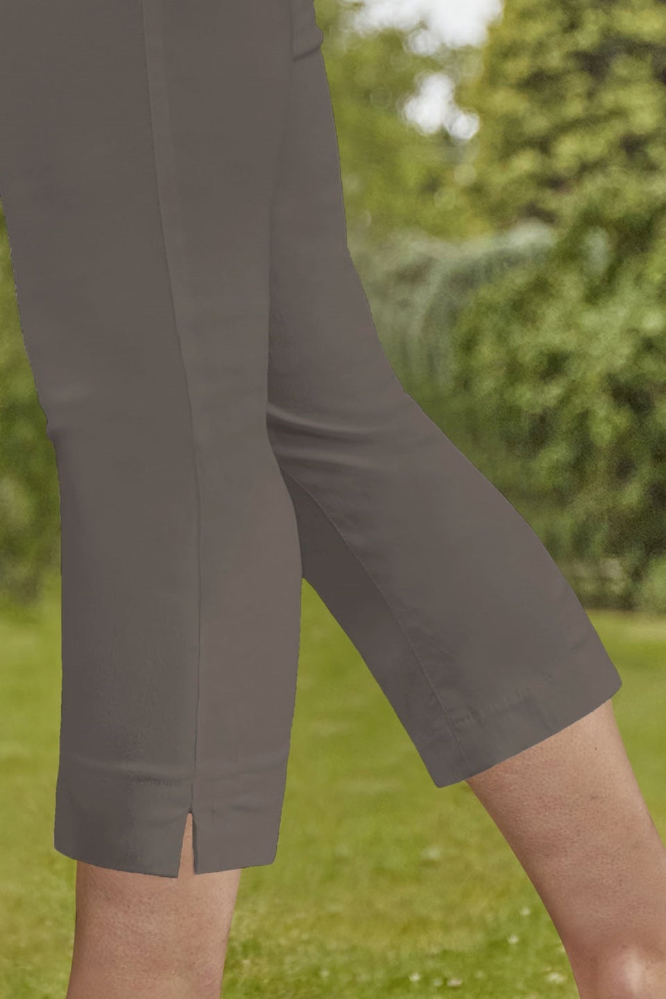 Roman Chocolate Cropped Stretch Trouser Capri Summer Leggings 3/4 Pedal Pushers