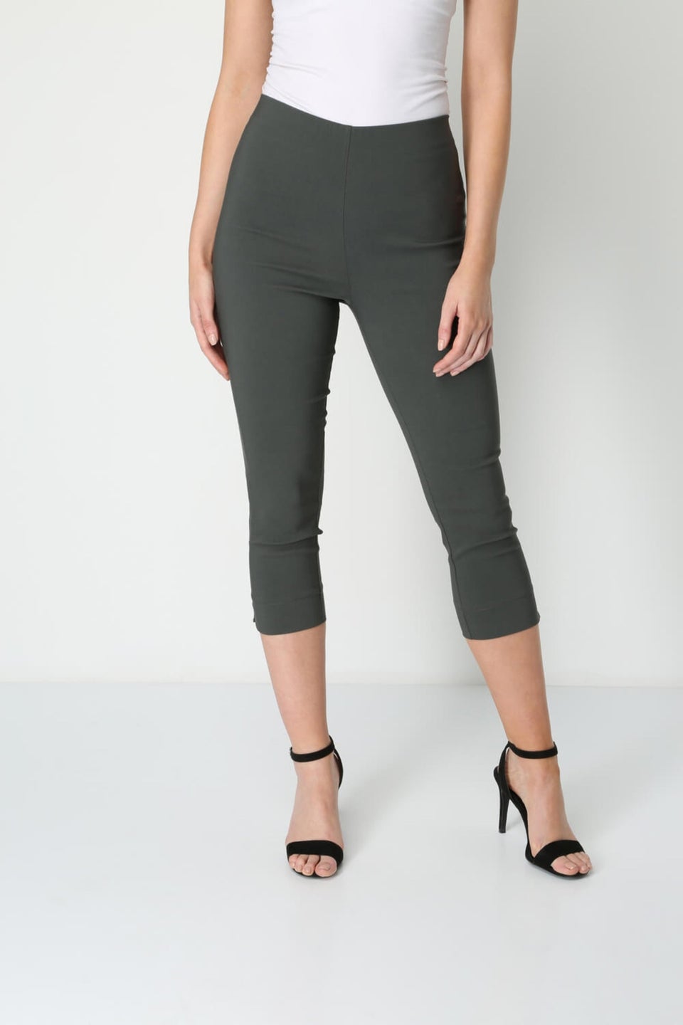 Roman Forest Cropped Stretch Trouser Capri Summer Leggings 3/4 Pedal Pushers