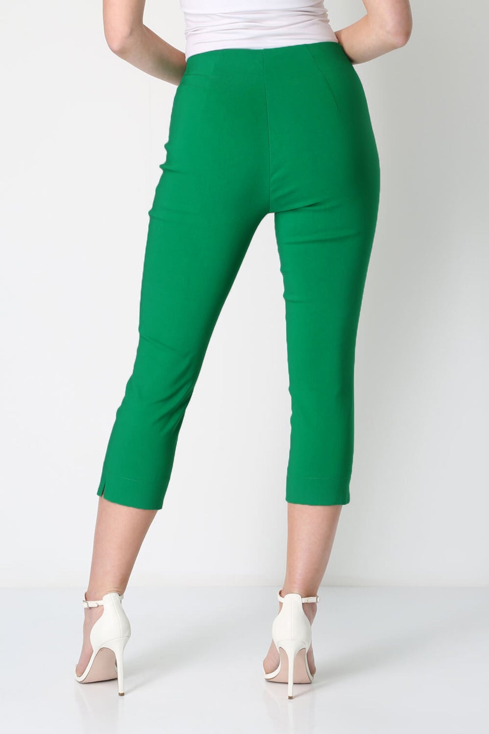 Roman Emerald Green Cropped Stretch Trouser