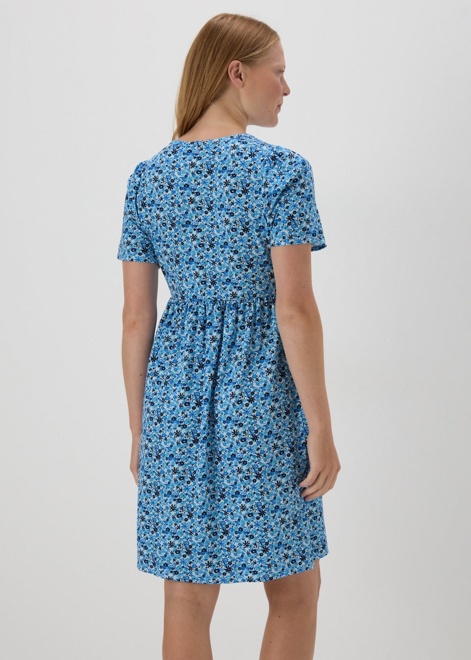 Blue Floral Mini Dress