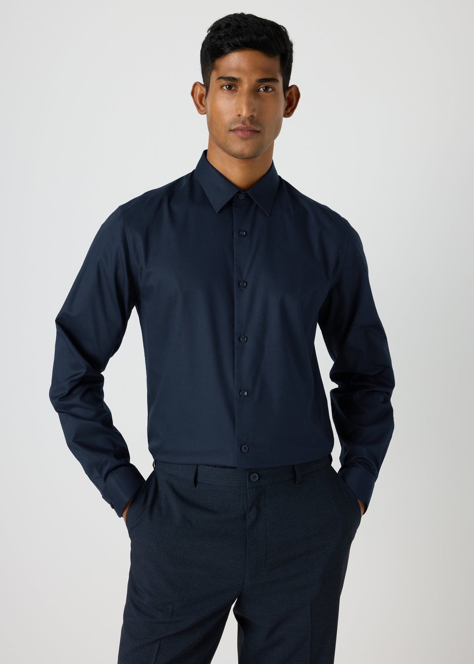 Taylor & Wright Navy Regular Fit Shirt