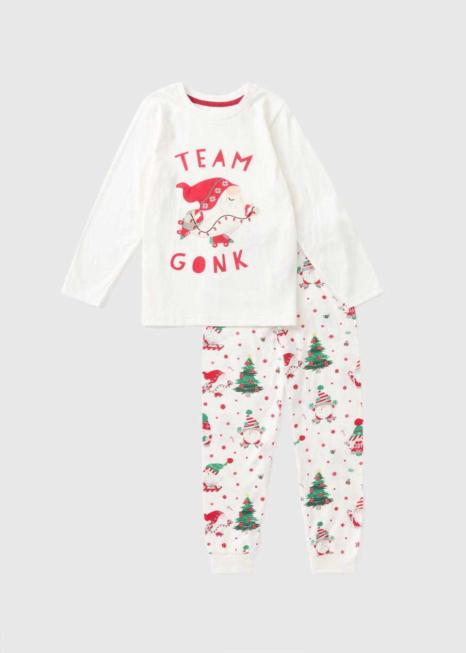 Kids Cream Gonk Pyjama Set 1 13yrs Matalan