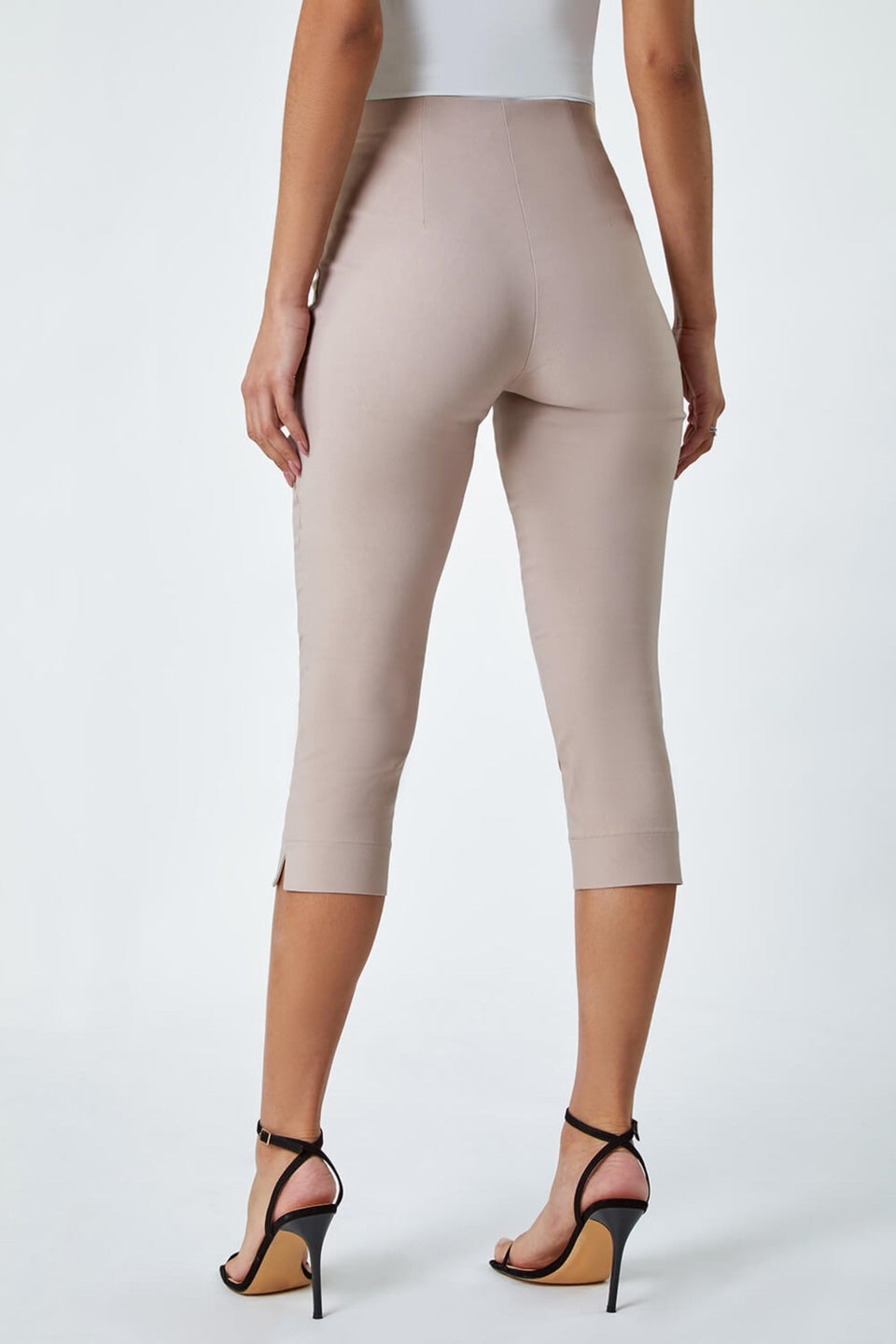 Roman Natural Cropped Stretch Trouser Capri Summer Leggings 3/4 Pedal Pushers