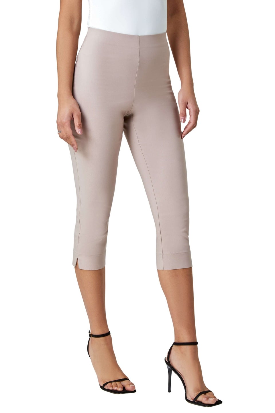 Roman Natural Cropped Stretch Trouser Capri Summer Leggings 3/4 Pedal Pushers