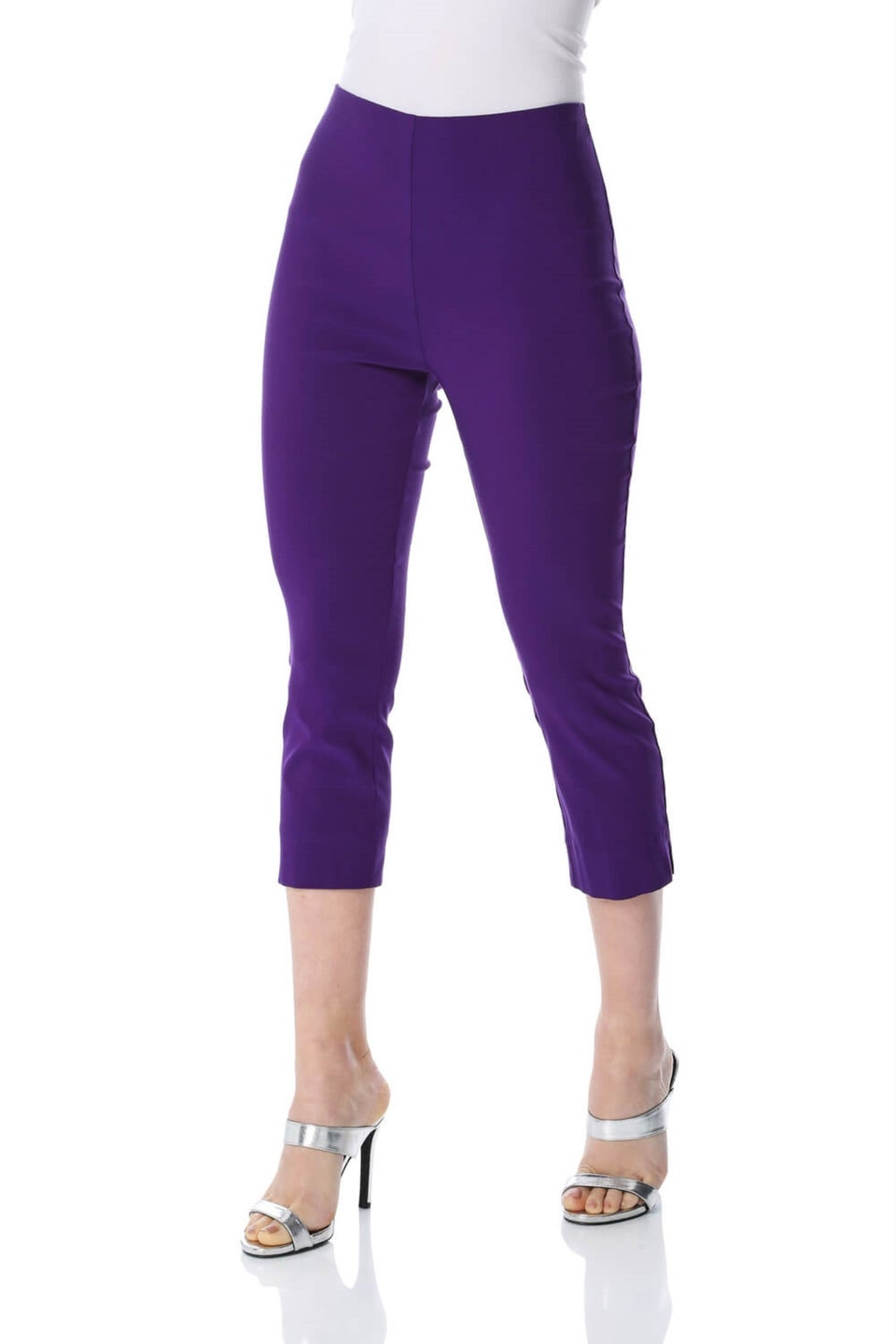 Roman cropped stretch trousers on sale