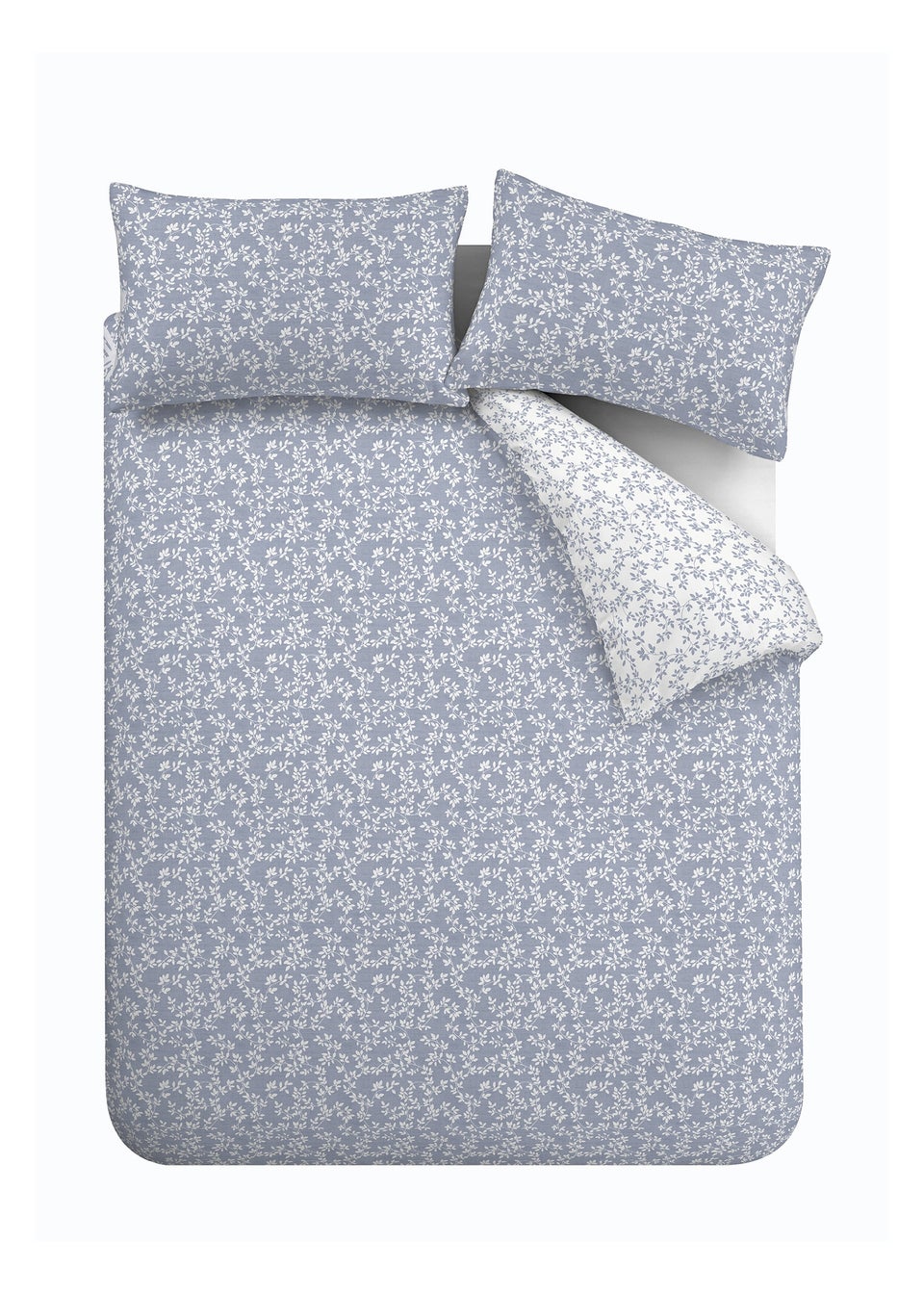 Bianca Fine Linens Shadow Leaves 200 Thread Count Cotton Reversible Duvet Cover Set