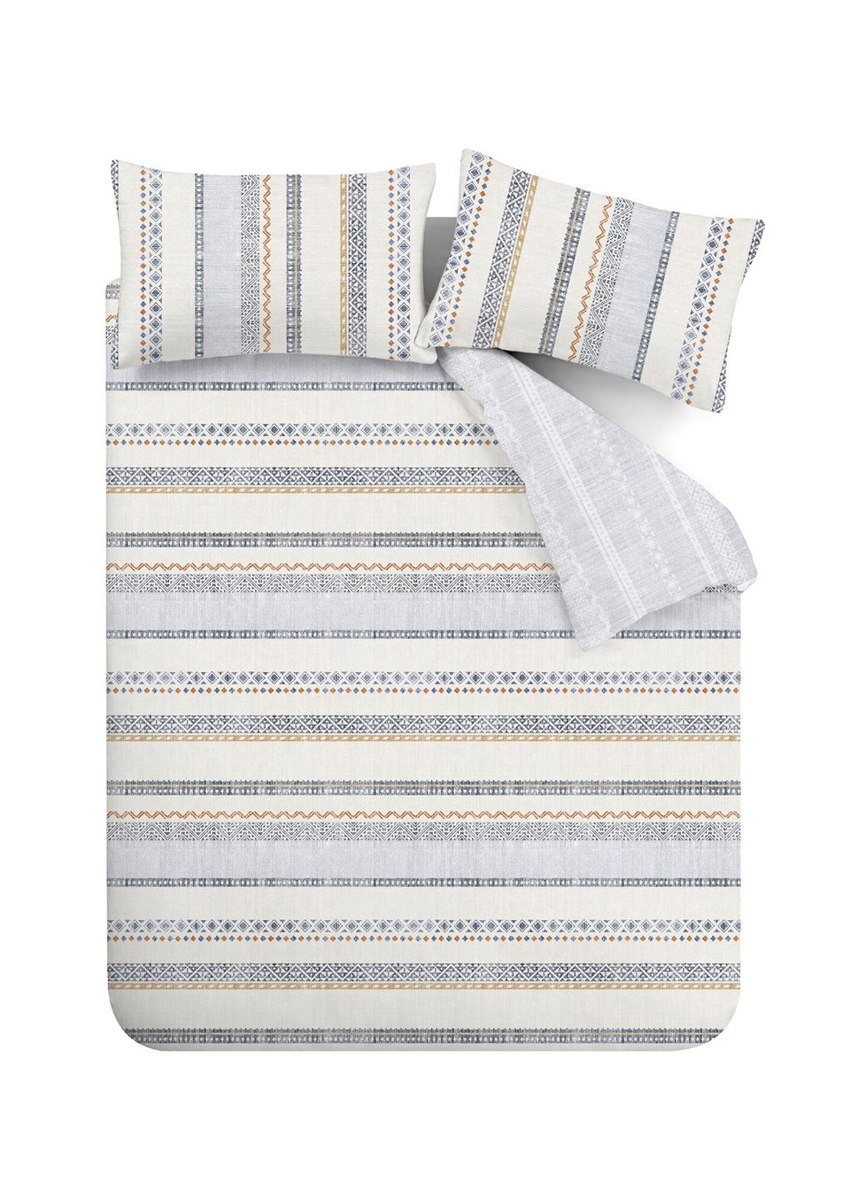 Pineapple Elephant Vida Stripe Reversible Duvet Cover Set