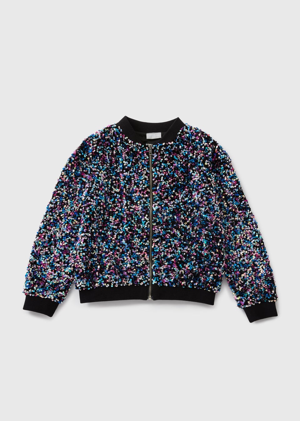 Girls Multicolour Sequin Bomber Jacket 7 15yrs Matalan