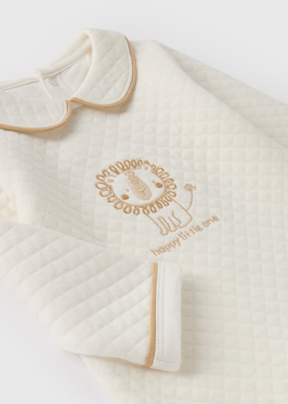 Baby Cream Safari Quilted Sleepsuit (Newborn-18mths)