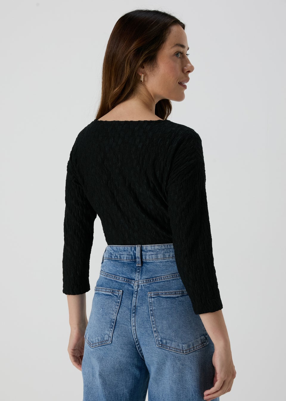 Black Textured Top