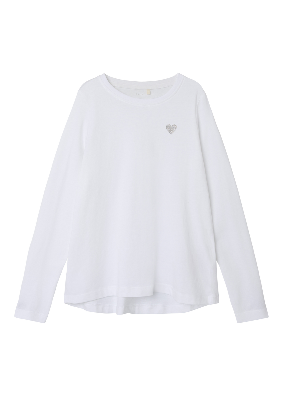 Name It Kids White Heart Long Sleeve T-Shirt (6-12yrs)