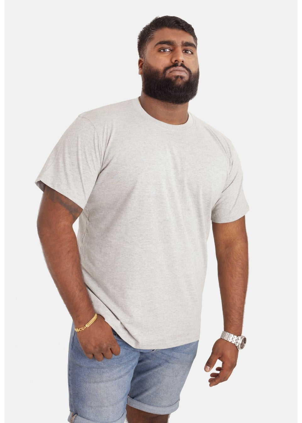 Duke Light Grey Flyers-1 Crew Neck T-Shirt