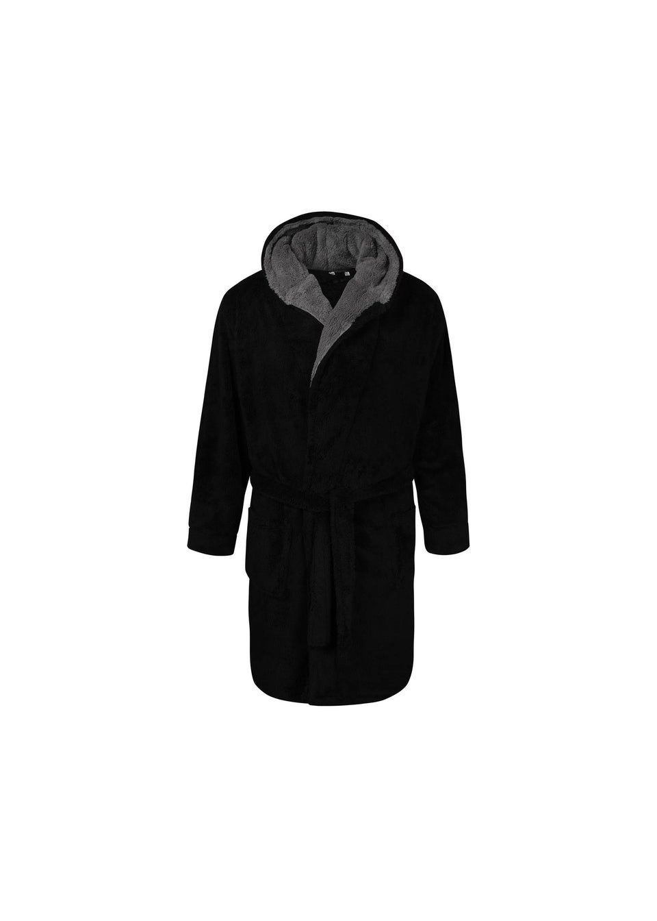 Duke Black Newquay Kingsize Hooded Dressing Gown