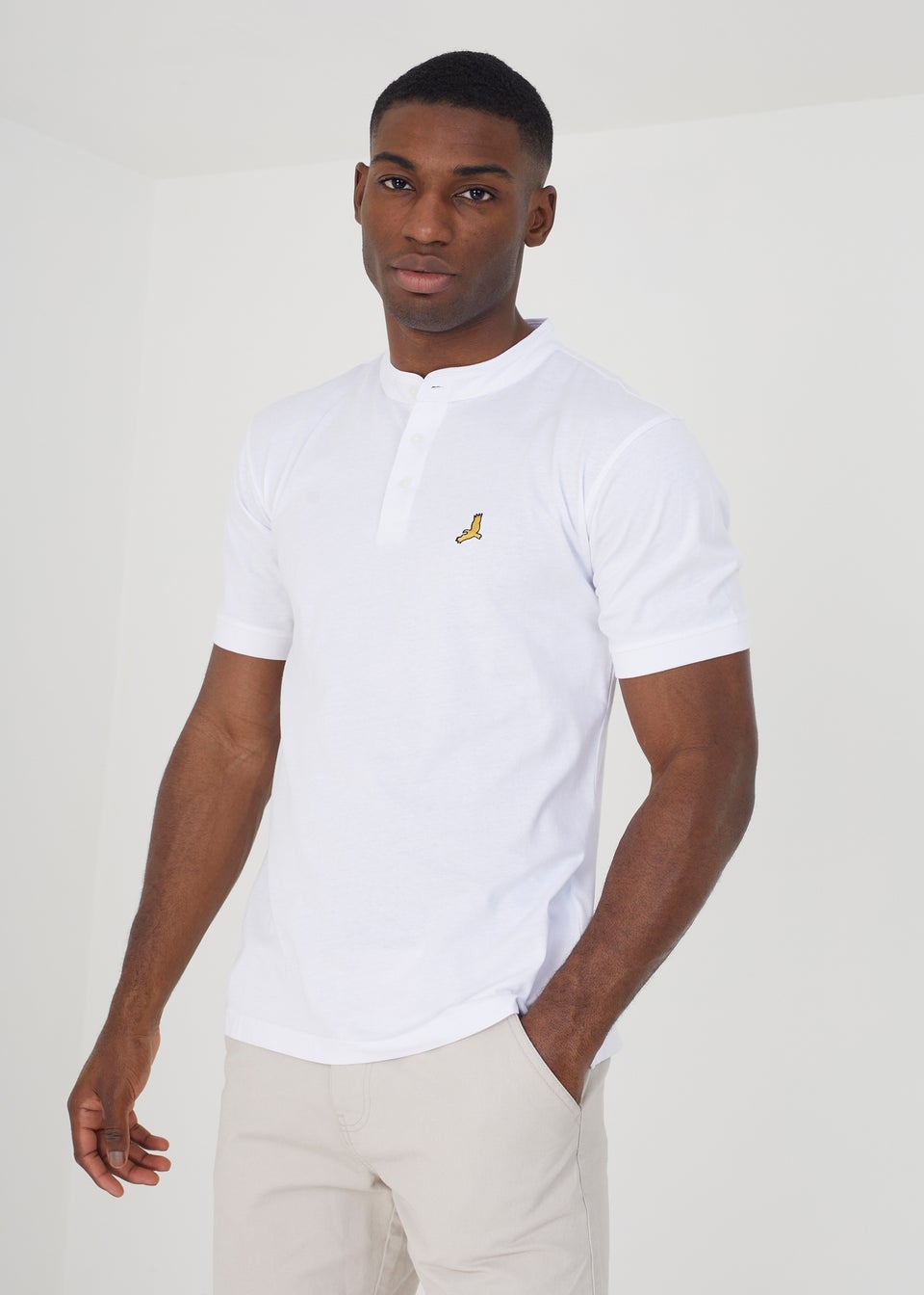 Brave Soul White 3 Pack Cotton Blend Polo Shirts Matalan